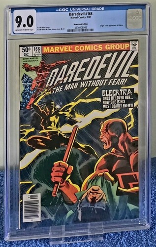 Daredevil 168 cgc 0 cents - cgc, 9.0